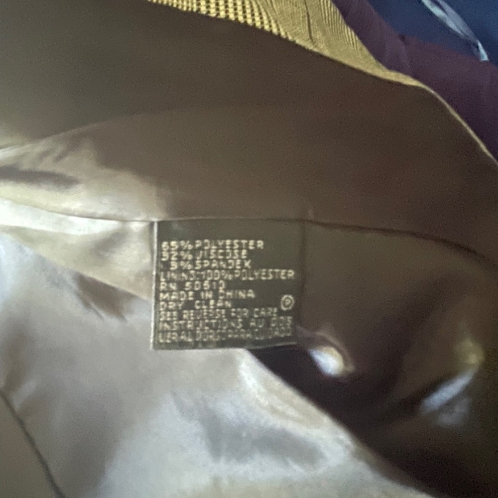 Wonderful Anne Klein grey plaid blazer, US 10, EUC. - Picture 3 of 3